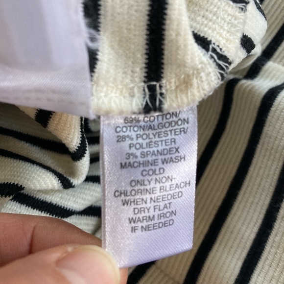 COPY - 𝅺loft striped stretch pull on skirt. Size XS - Picture 4 of 6